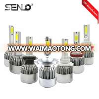 Hot sale s2 C6 COB car headlight bulbs led 12v/24v H4 HB2 HB3 HB4 9002 9003 H7 H8 9006 head light manufacturer