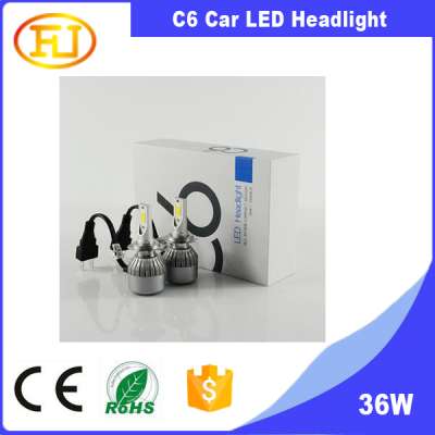 original C6 car led headlight COB chip super bright H7 36W 3800Lumen