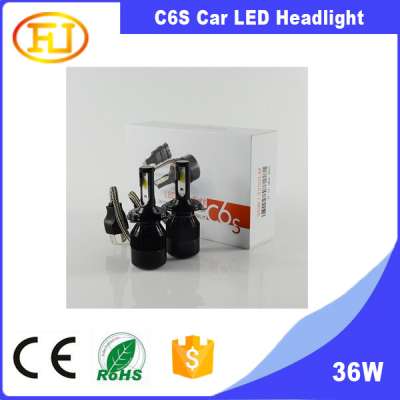 Car LED Headlight 30W 3200LM H4 C6S LED Headlight H3 H4 H7 H8 H11 9004 9005