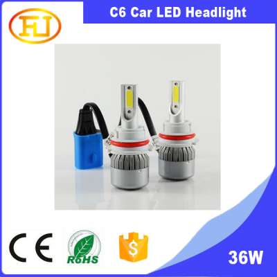 high power COB car motorcycle led headlight C6 car accessories 9007